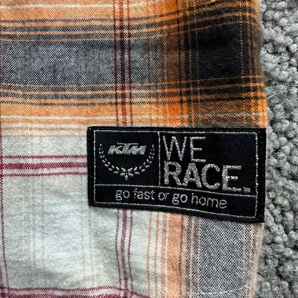 KTM Racing Motorcycles Men's Large Flannel Shirt - KTM Logo - Extra Soft - NWOT - Picture 3 of 11